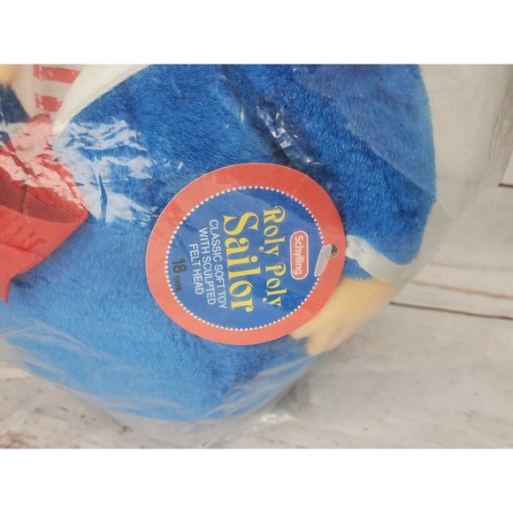 Vintage Schylling Washable Surface Roly Poly Sailor Classic Soft Felt Toy - Picture 2 of 11